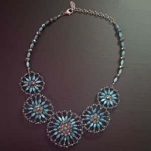 Youmi K. Blue Silver Bead Necklace